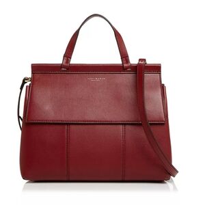Tory Burch Vine Red The Block-T Leather Satchel